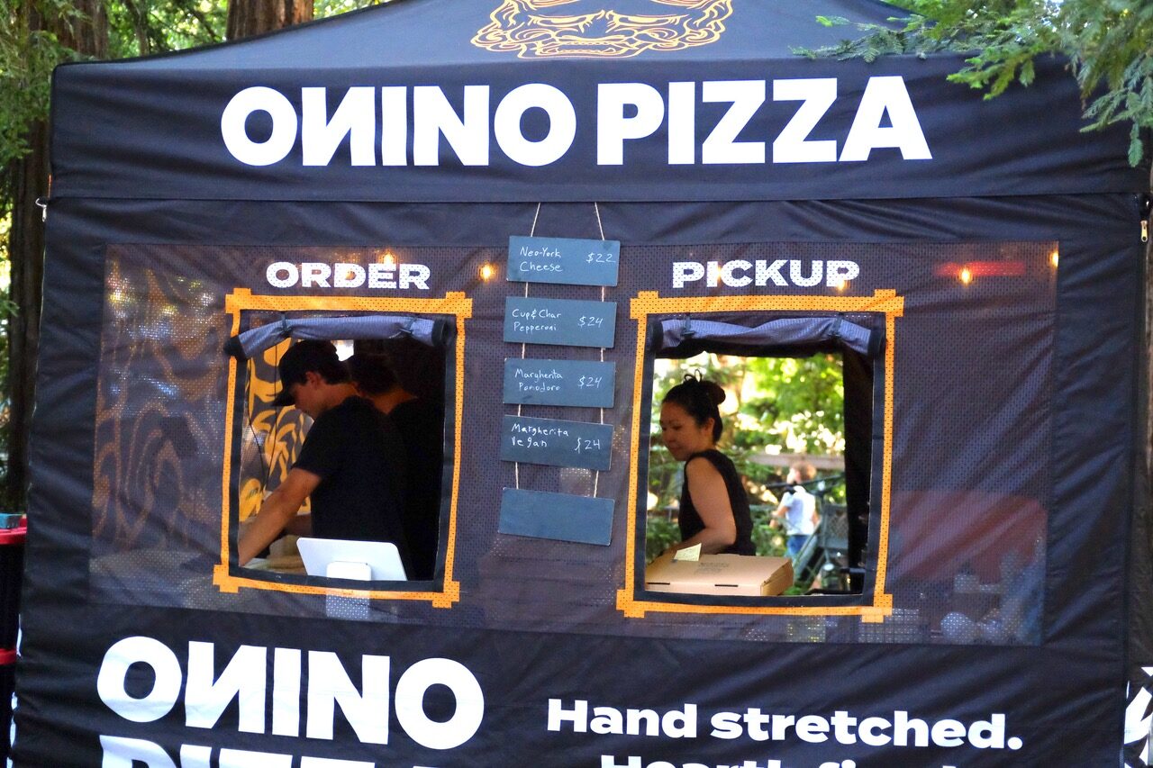 The Onino Pizza tent at the Fairfax Farmers Market
